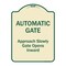 Signmission Designer Series-Automatic Gate Approach Slowly Gate Opens Inward, 24" x 18", TG-1824-9863 A-DES-TG-1824-9863 - alternate 1